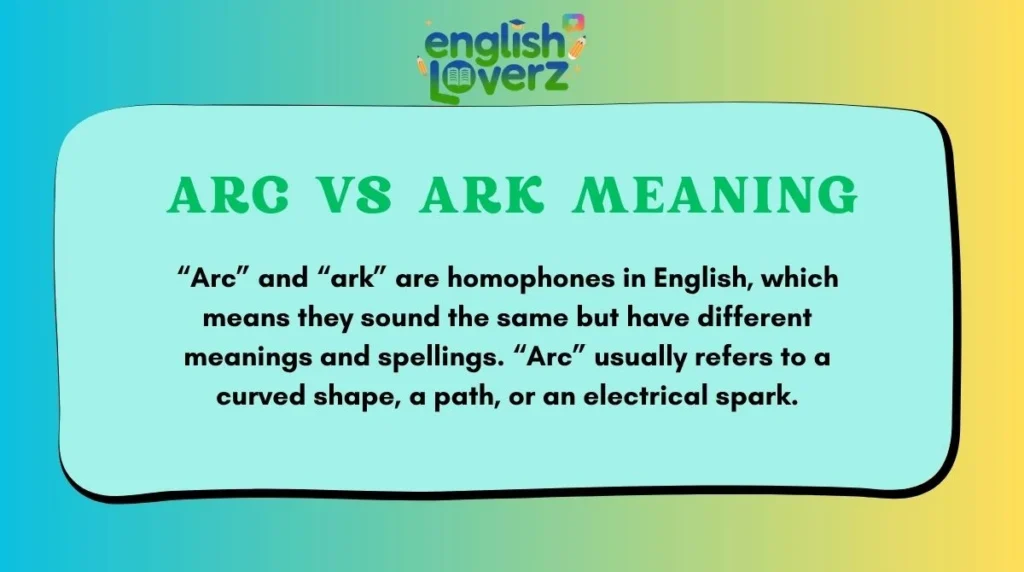 Arc vs Ark Meaning