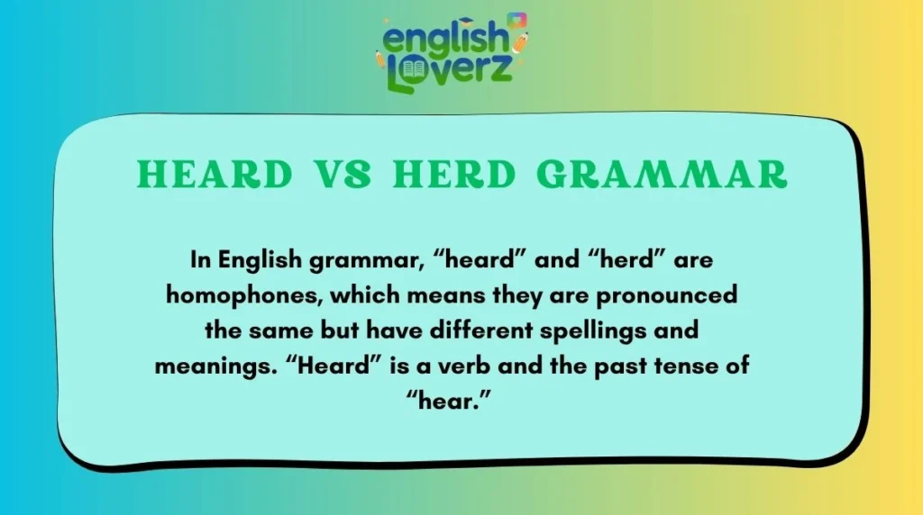 Heard vs Herd Grammar