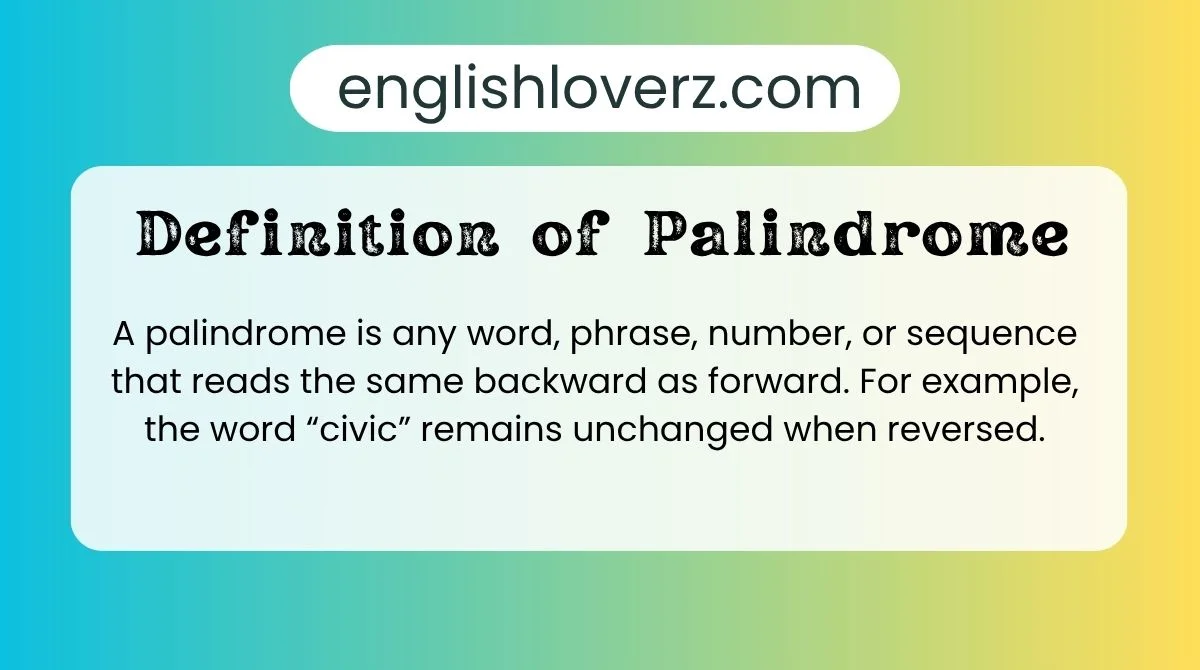Definition of Palindrome
