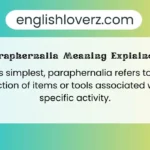 Paraphernalia Meaning Explained